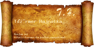 Türmer Hajnalka névjegykártya